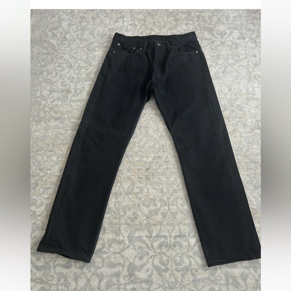Levi’s Men's 505 Black Straight-Leg Jeans 33x32 NEVER WORN Regular Fit